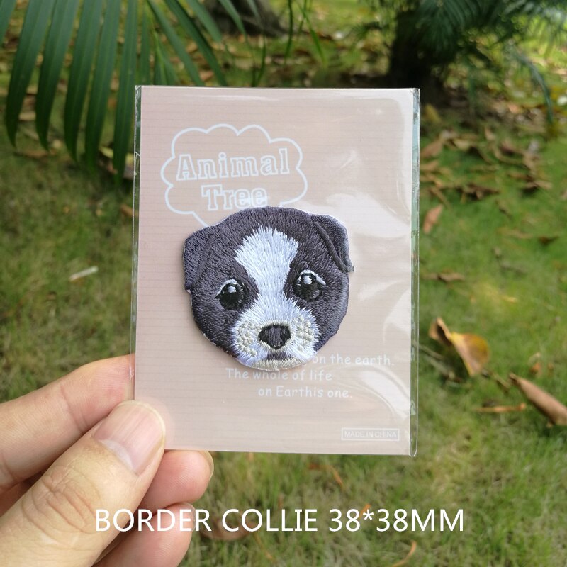 1 billede tegneserie t-shirt sweater dekorative børn bære dekorative broderipatch bagved gummiklud klæbende hund frakke: Border collie