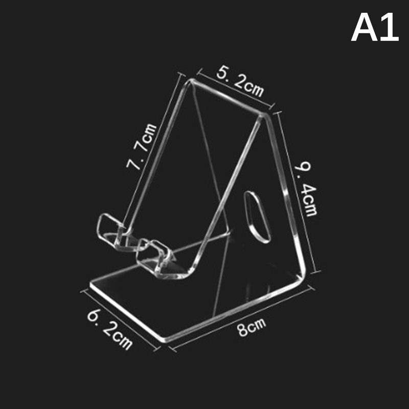 Clear Acrylic Cell Phone Stand Desk Dock Holder For Smartphone Universal Desktop Charger Support Telephone Mount: black
