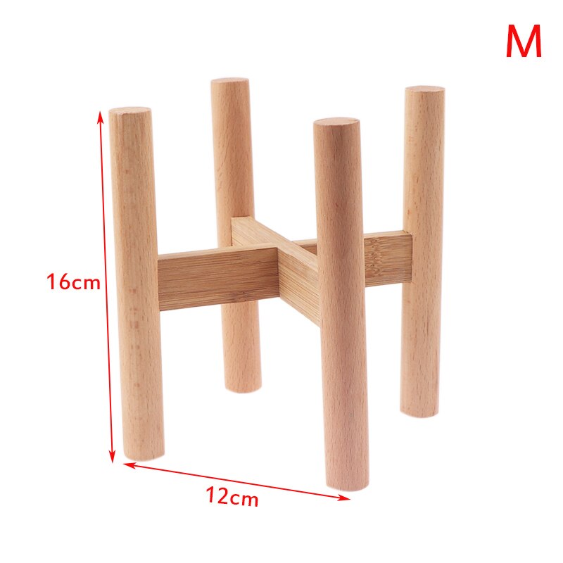Maceta fuerte de pie, soporte para bonsái, bandejas para macetas de madera, 1 Uds.: M