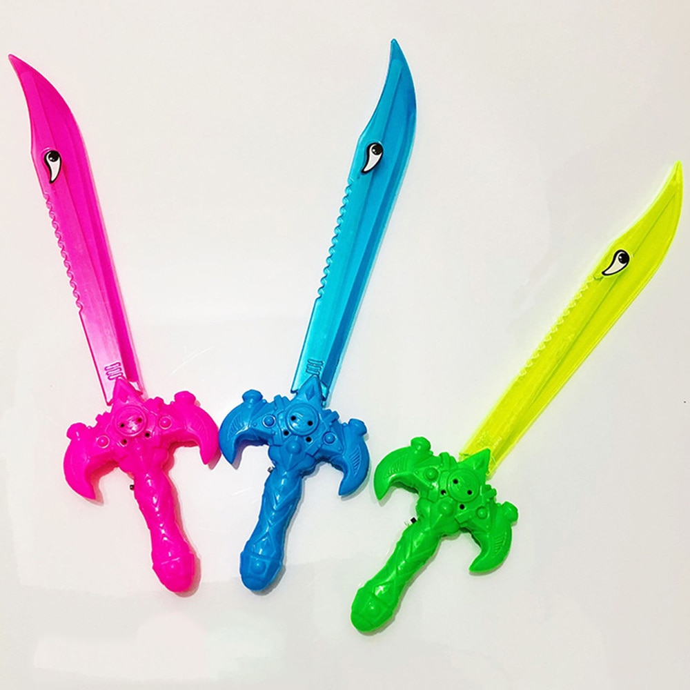 3 Pcs Knife Toys Flashing Plastic Luminous Colorful Playthings Music Sound Toys Children's Toys for Teenagers