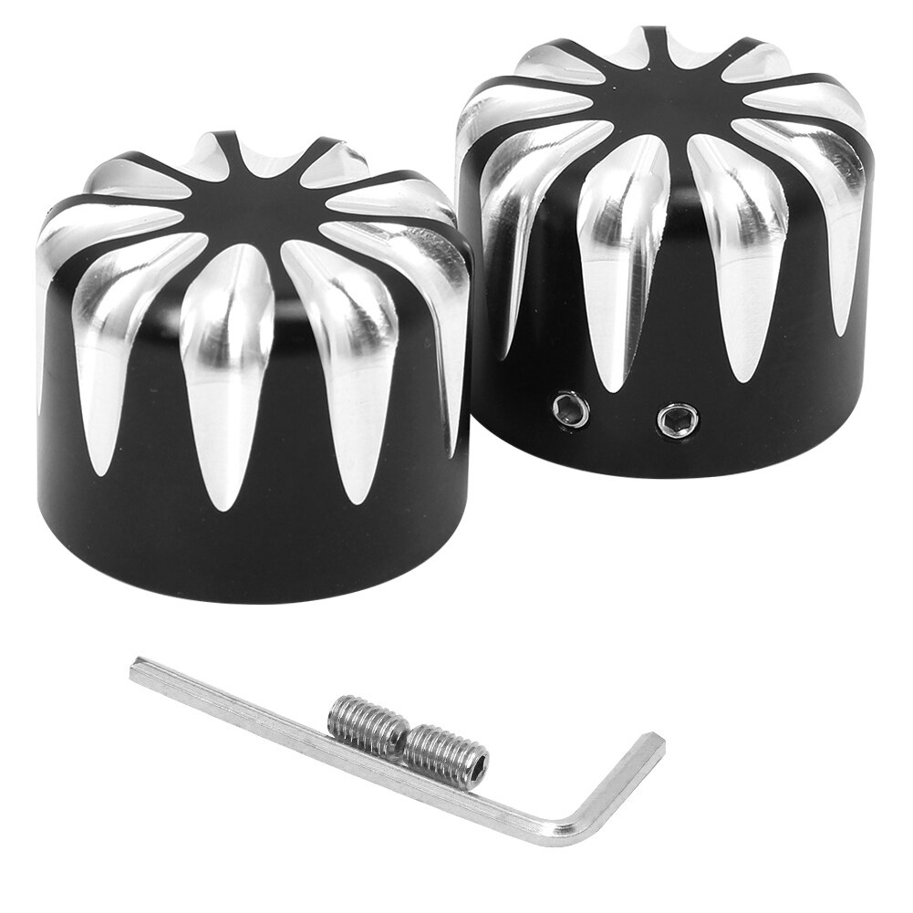 1 Pair Motorcycle Front Axle Nut Cover Cap Bolt For Harley Dyna Fat Bob Touring Electra Glide Road Glide Sportster Iron 883 1200: K