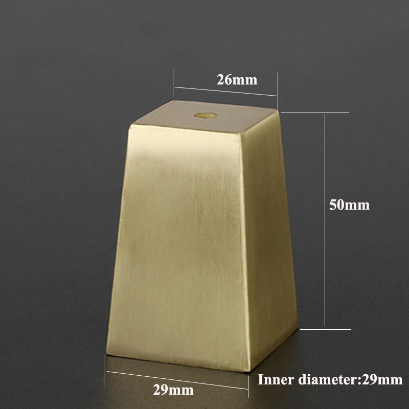 4 unids/lote oro pata de la mesa cubre Plaza pata de silla tazas sofá pies Protector pierna de muebles de tapas: 50mm