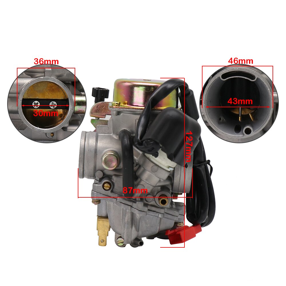 Sclmotos- CVK30 Keihin Motorfiets Carburateur Carb Met Verwarming Voor Talon Linhai Vog Bighorn 260 300 Tank 260 YP250 XY260T atv Utv