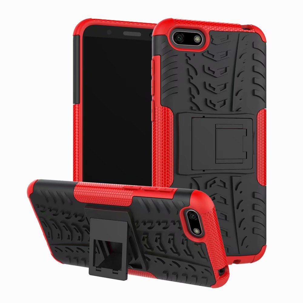 Hybrid Soft Cover + Hard Case Voor Huawei Honor 7A Achterkant Schokbestendige Armor Case Voor Honor 7A 7 Een DUA-L22 Ru Versie 5.45": red