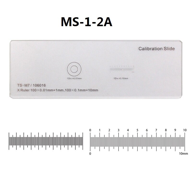 Microscope Calibration Stage Micrometer Glass slide Reticle Measuring Ruler for Stereo Biological Microscope Cross Dot Scale