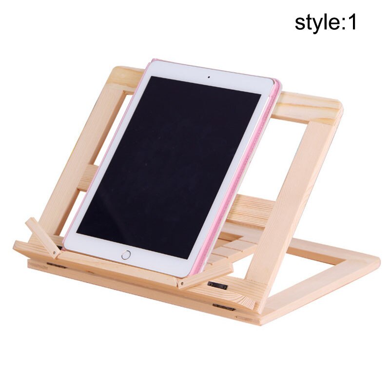 Houten Frame Lezen Boekenplank Beugel Tablet Pc Ondersteuning Stand Houten Tekening Schildersezel UY8: 1