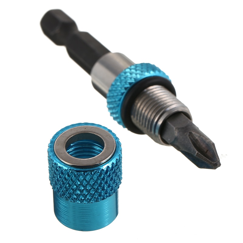 1pcs Screwdriver Bit Holder Adjustable 1/4inch Hex Screw Depth Bit Holder Driver Magnetic Tip Hand Tool Stainless Steel