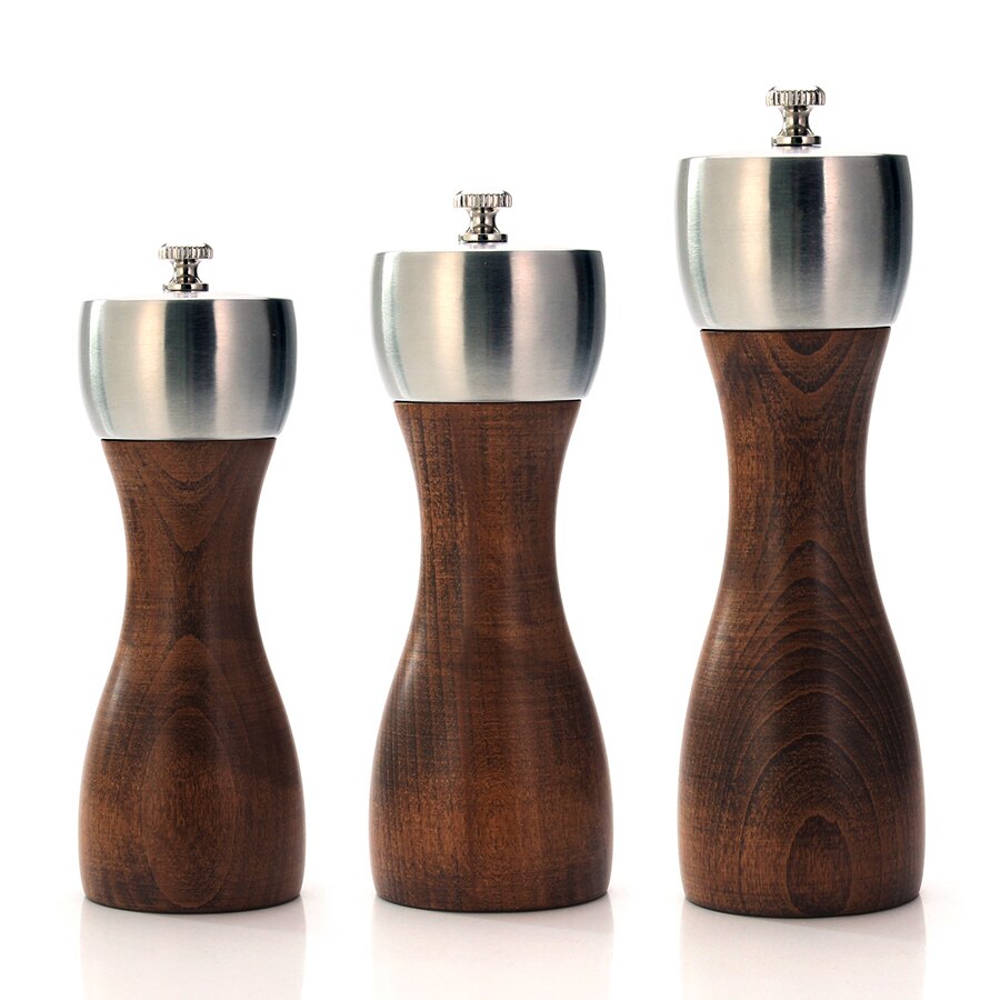 Molinos de madera para Molinillo de sal y pimienta, molinos de madera, mecanismo de precisión Gourmet y sal marina de primera y granos de pimienta, accesorios de cocina