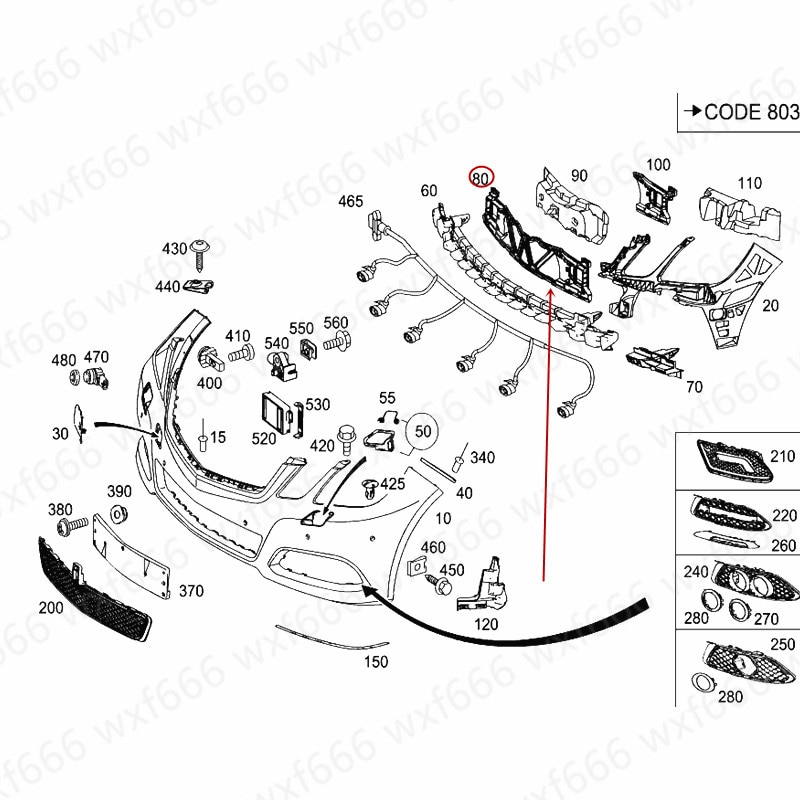 2128852765 Front bumper bracket Front bumper lining Fixing frame Suitable for W212 E200 E250mer ced es-be nzE3300 Basic chassis