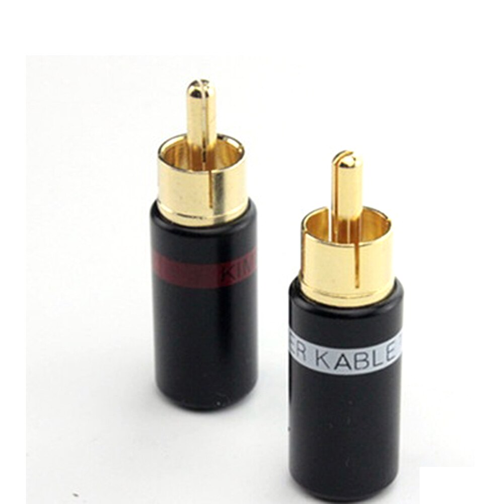 Hifi 4pcs gold plated Rca plug audio AMP interconnect rca plug Socket connector