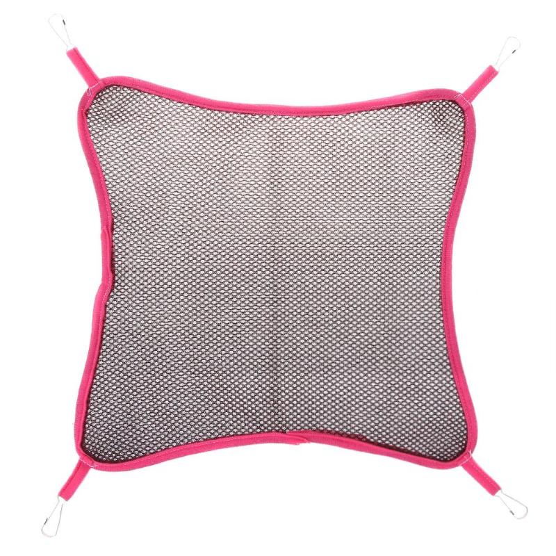 Hamaca de Mascota, manta colgante para verano, hamaca para hámster, tela de malla de sándwich transpirable, hamaca para gato doméstico, columpio colgante: Black