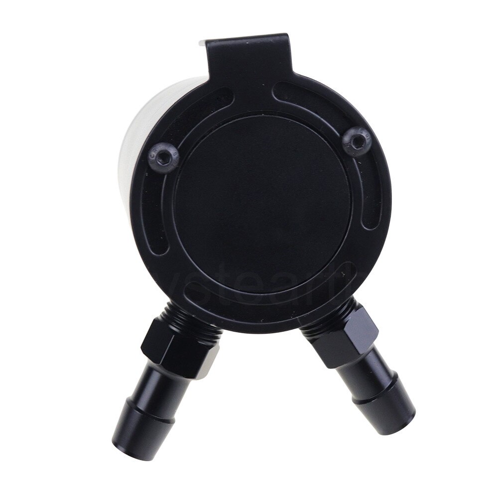 Universal Oil Catch Can Compact Baffled 2-Port Aluminum Reservoir Oil Catch Tank Fuel Tank For Honda Toyota Nissan Mazda Ford