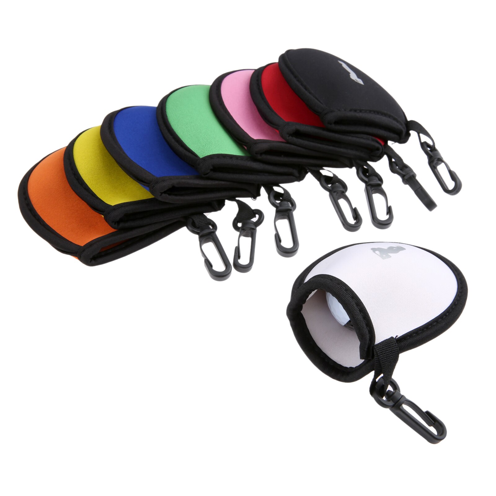 Bolsas portátiles de neopreno para pelotas de Golf, soporte de tee de Golf, bolsa de almacenamiento con Clip de cintura pequeña, soporte de hasta 2 pelotas para accesorios de entrenamiento