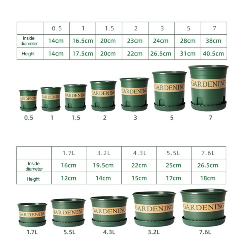 Flower Pots Chunky Root-Controlled Potted Round Rose Black Planting Seedling Thickening Flower Plastic Gallon Pot Bottom Plate