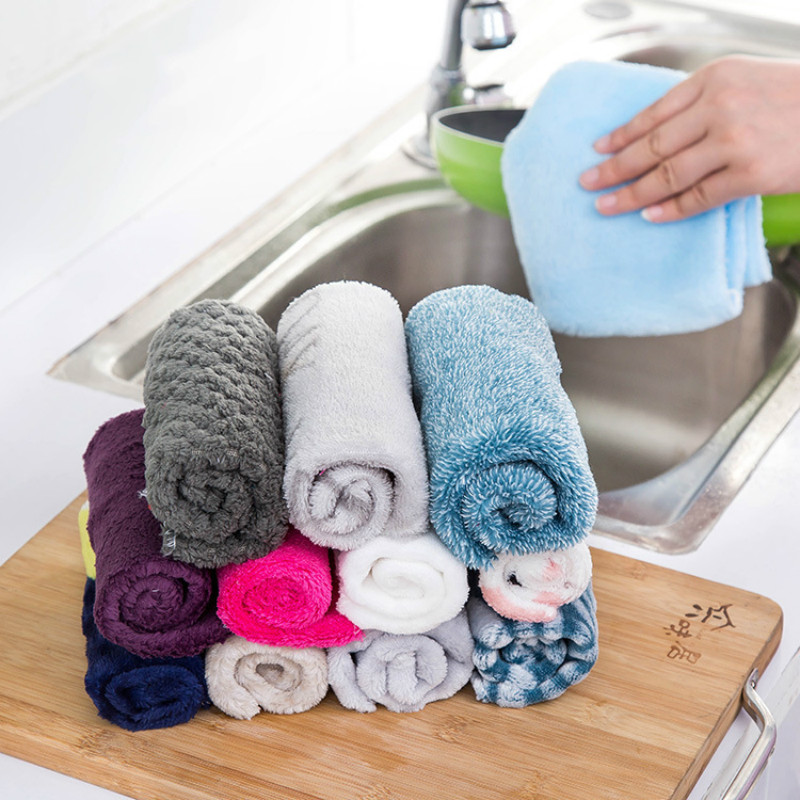 Bamboevezel vaatdoek Keuken Schoner Wipping Wassen Vodden Car Cleaning Handdoek Doek Badkamer Stof Handdroger Handdoek cozinha