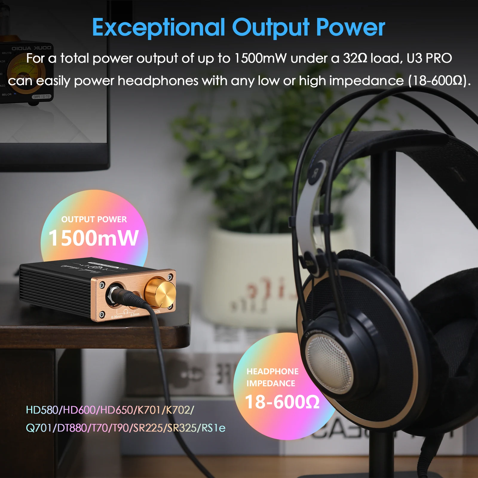 Douk audio  u3 pro hifi hodetelefonforsterker mini klasse a desktop forsterker for  dc5v