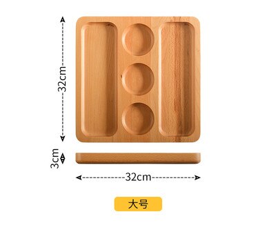 Massivt tre frukt tallerkener peanøtter form desserter tallerken sushi tallerken blad form desserter tallerken flerbruks serveringsbrett: Bl