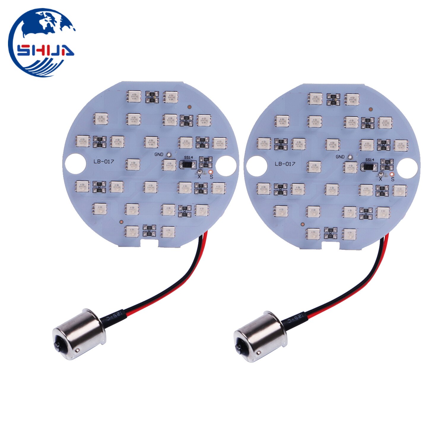 2pcs 3" Bulb 1156 LED Turn Signal Panel Light Amber For Harley Touring Road King Electra Road Ultra Glide Softails 86-14