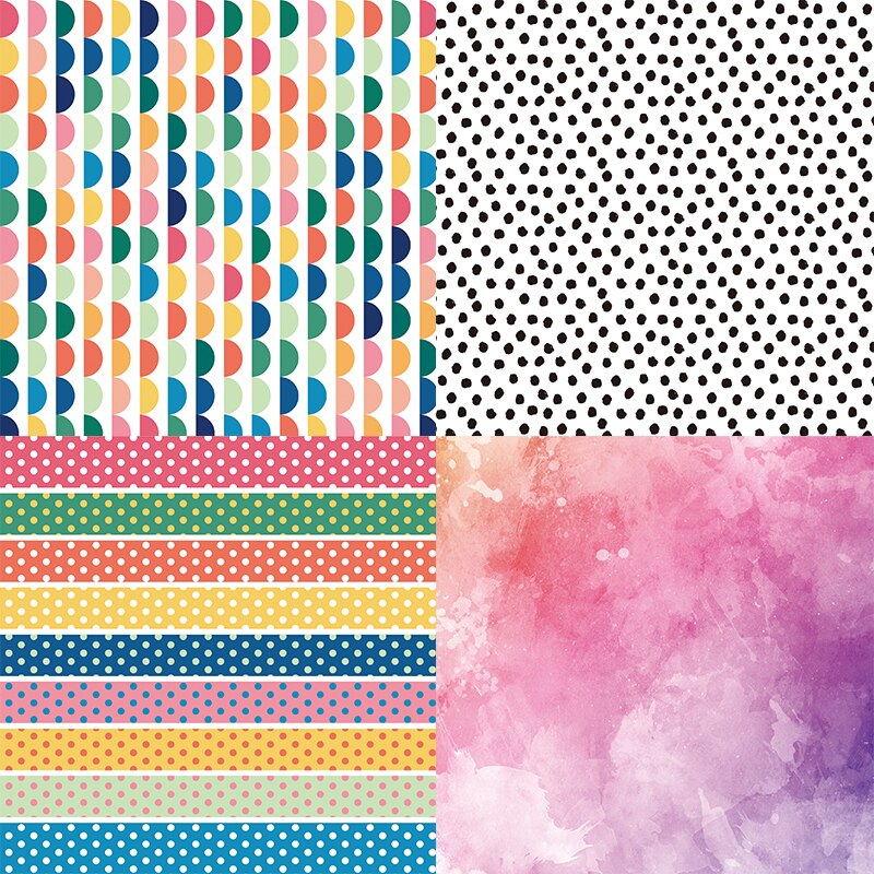 KSCRAFT 12 Sheets Sunshine Scrapbooking Pads Paper Origami Art Background Paper Card Making DIY Scrapbook Paper Craft