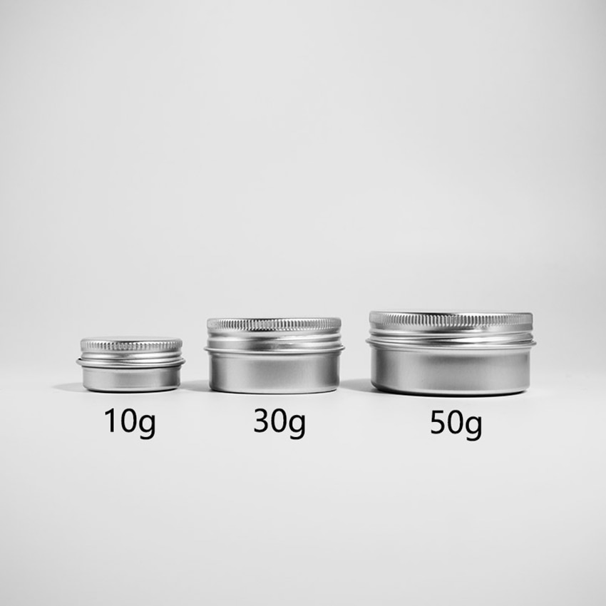 10/15/30/50g ronde aluminium opbergflessen, pot, crème, cosmeticakoffer, draagbare make-up multifunctionele doos met deksel