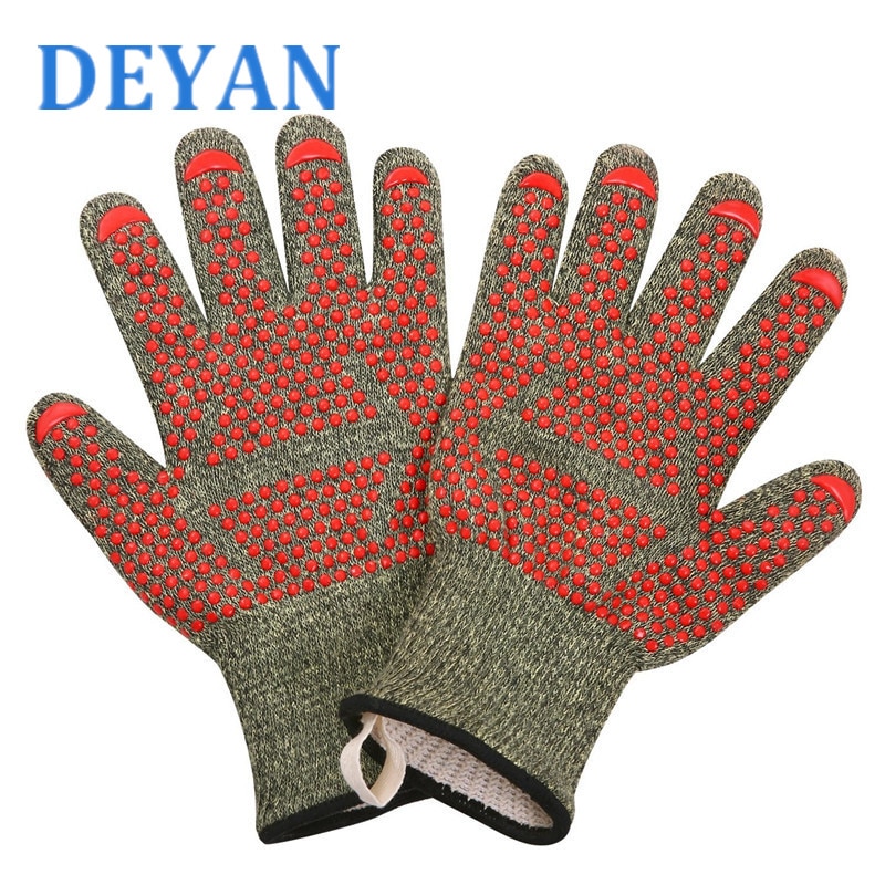 Guantes resistentes al calor para asar, barbacoa, forja, seguridad de trabajo, protección de manos