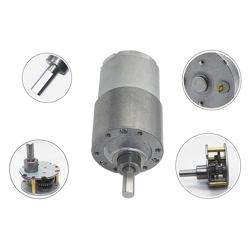 JGB37-3530 DC Motor 12V Micro DC Gear Reduction Motor Forward and Reverse Switching Motor Metal Gear High Torque Motor
