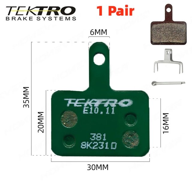 TEKTRO E10.11 MTB Fahrrad Scheibenbremsbeläge Harz Metall Pad für Shimano BR-M355 M375 M5395 M415 M475 M515 M525 MT200 Bremssysteme: Weiß