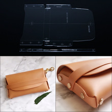 1 sæt 15*8*2cm damer tegnebog udgave type diy håndlavet læder satchel akryl specielt lavet sy skabelon mønster