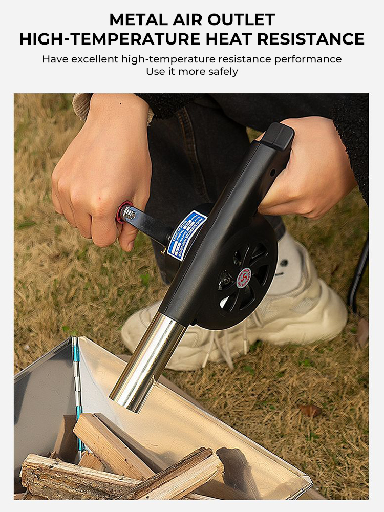 Outdoor Draagbare Handblazer Huishoudelijke BBQ Houtskool Verbranding Blower Snelle Houtskool Brandende Kleine Föhn BBQ Tool Camping