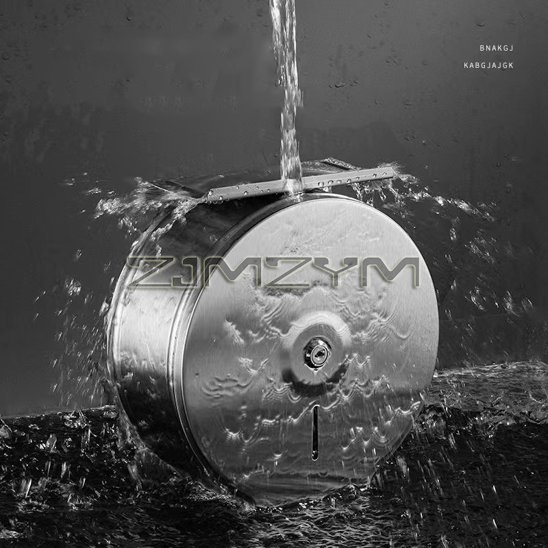 Organizador de papel de parede para banheiro, aço inoxidável, grande rack de tecido, casa, hotel, rolo de papel higiênico, suporte com trava