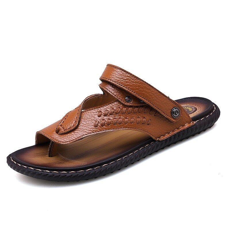 Mand herren læder ete sandles sandaler-mænd arbejde slide zandalias transpirables uomo sandel sandalias sandalet rasteira til