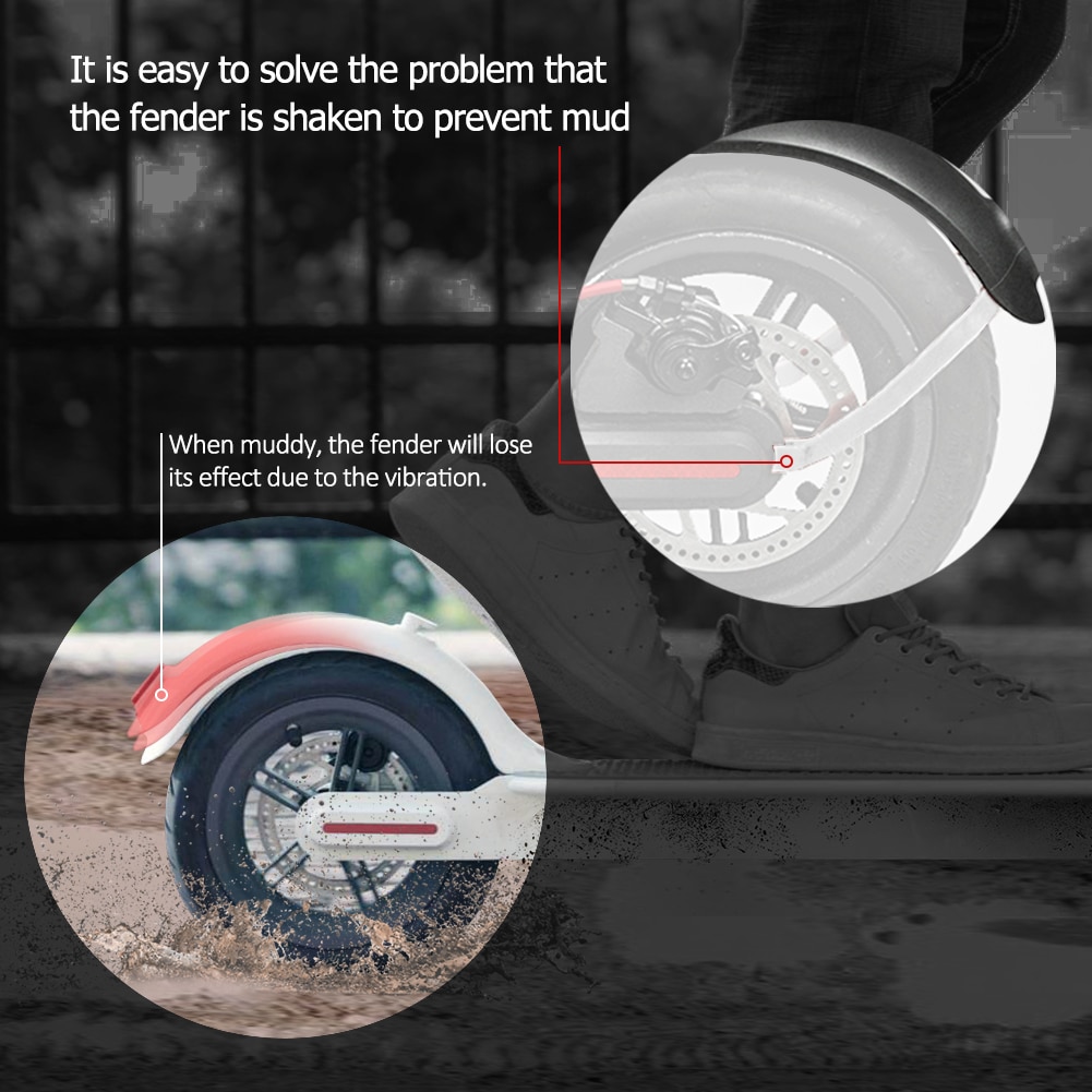 Electric Scooter Rear Fender Mudguard Support Stand Taillight Set for M365 Scooter Replacement Accessories