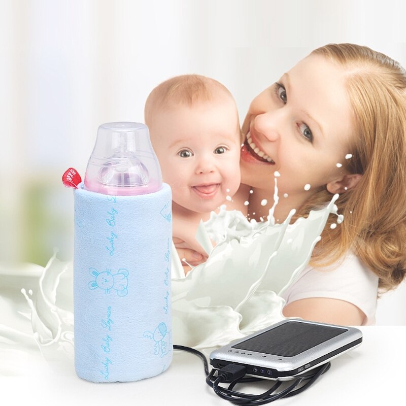 Rejse klapvogn usb mælk vand varmere isoleret taske baby plejeflaskevarmer
