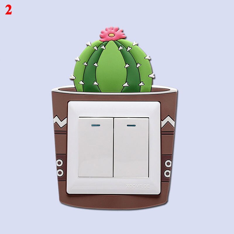 Switch Protection Sticker Room Decor Wall Sticker Cartoon Cactus Unicorn Dino Switch Stickers Home Decorations: 2