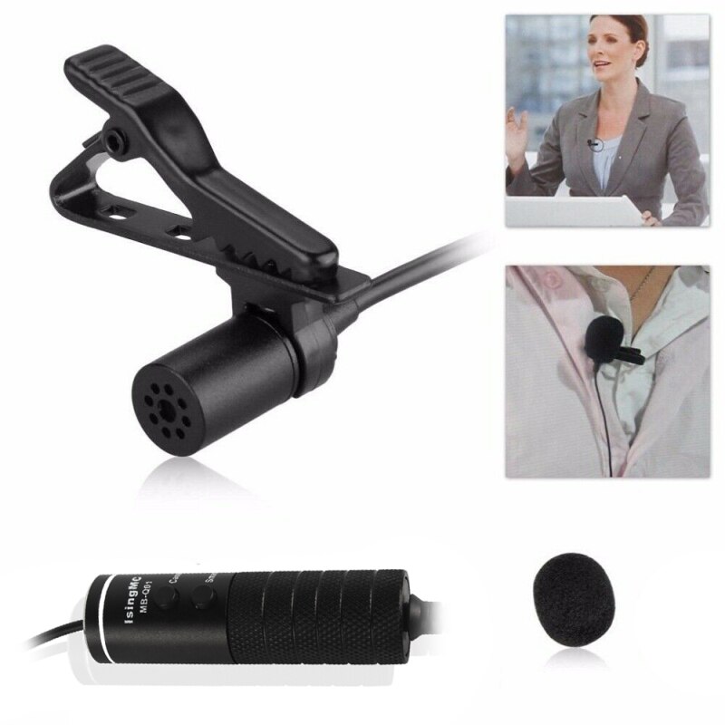 For Smart Phones/DSLR/PC Recording Noise Reduction Microphone Lavalier Microphone 3.5mm Interface Professionnel