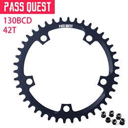 Pass quest road vouwfiets 130 bcd ronde smalle brede kettingblad fiets kettingblad 42t-52t crankstel tandplaat onderdelen: 42t