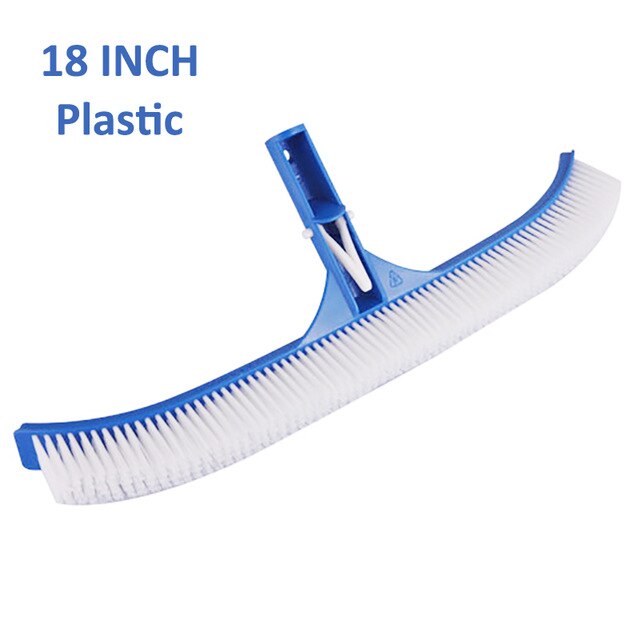 Cepillo de limpieza de algas al vacío para piscina, cepillo duradero para exteriores: 18 Inch Plastic