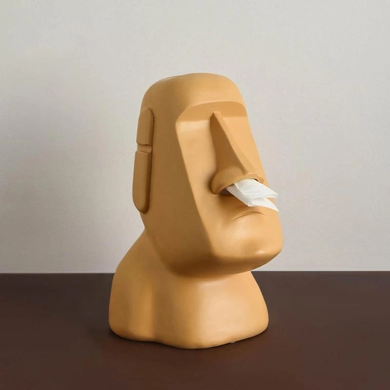1 stücke Moai Gewebe Kasten Ostern Insel Felsblock Statue Persönlichkeit Steins kulptur Heimat Gewebe Halfter Serviette Kasten