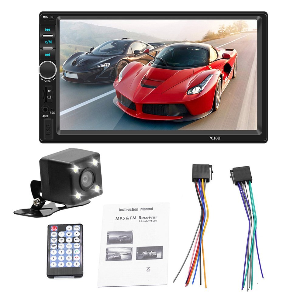 7" Car MP5 Player - HD 1024x600 - Connects to Android & Apple - Bluetooth Audio Video: 2