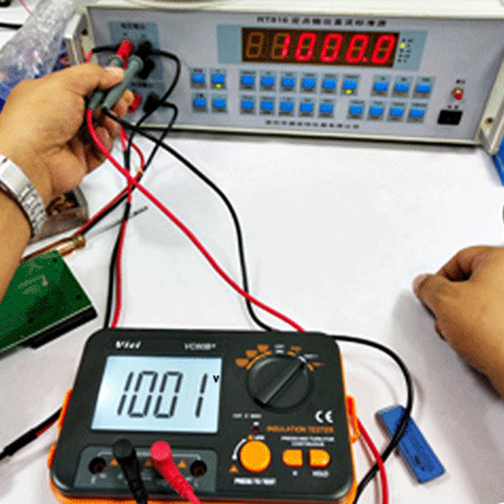 Medidor Digital de resistencia de aislamiento VC60B +, 250V, 500V, 1000V, Megohmmeter