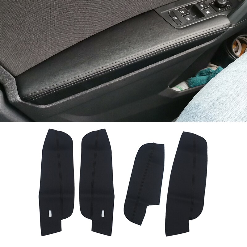4 sztuk miękka skóra podłokietnik drzwi obudowa robić VW Tiguan 2017 2018 2019 akcesoria robić wnętrza samochodu podłokietnik drzwi pokrywa na podłokietnik samochodowy wykończenia