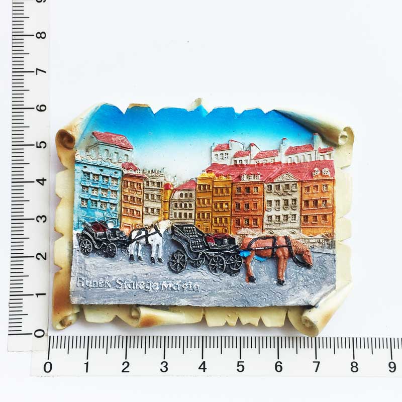 Imanes de nevera con sabor de Polonia, artesanías de recuerdos turísticos, imán de nevera, artículos de decoración artesanales: Multicolor