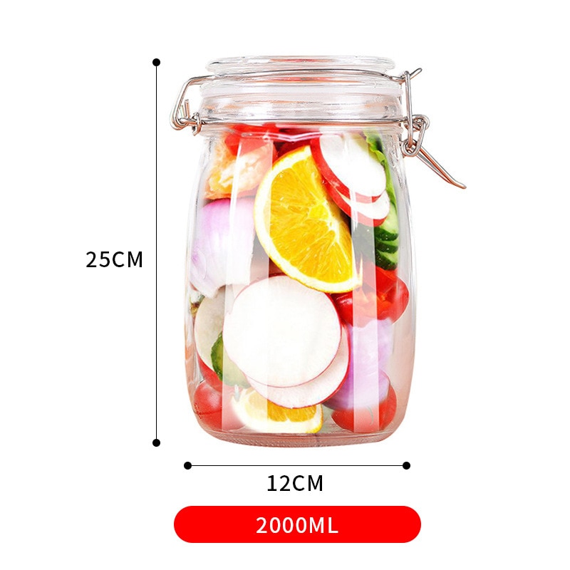 Glass Jars With Airtight Lids Mason Jars Glass Jars With Leak Proof Rubber Gasket Storage Jars With Hinged Lid for Home THIN889: plum