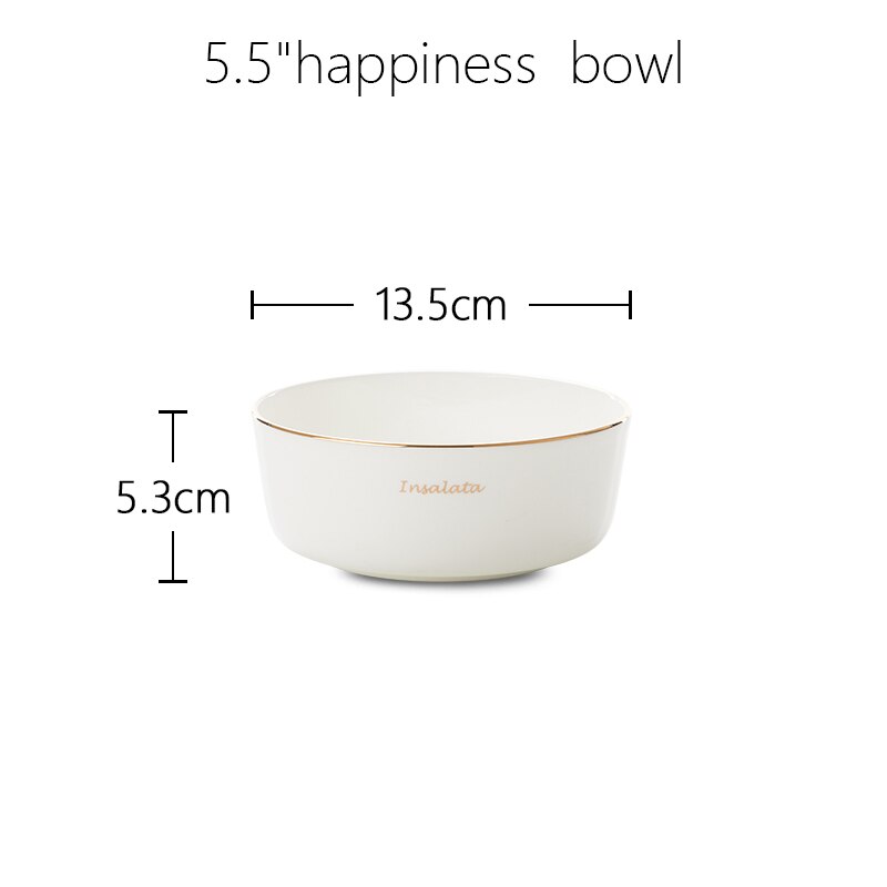 Nordic Ceramic Dinner Plates Beef Flat Plate Tableware Round Solid Color Dessert Dish Simple and Salad Cutter Dishes: 5.5 bowl