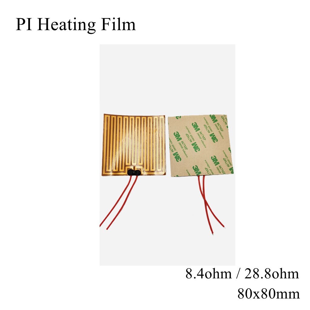 80x35mm 5V 12V 24V 110V 220V Pi Heizung Film Polyimid Klebstoff Elektrische heizung Platte Tafel Pad matt Kraftstoff Folie Öl Motor- Panzer