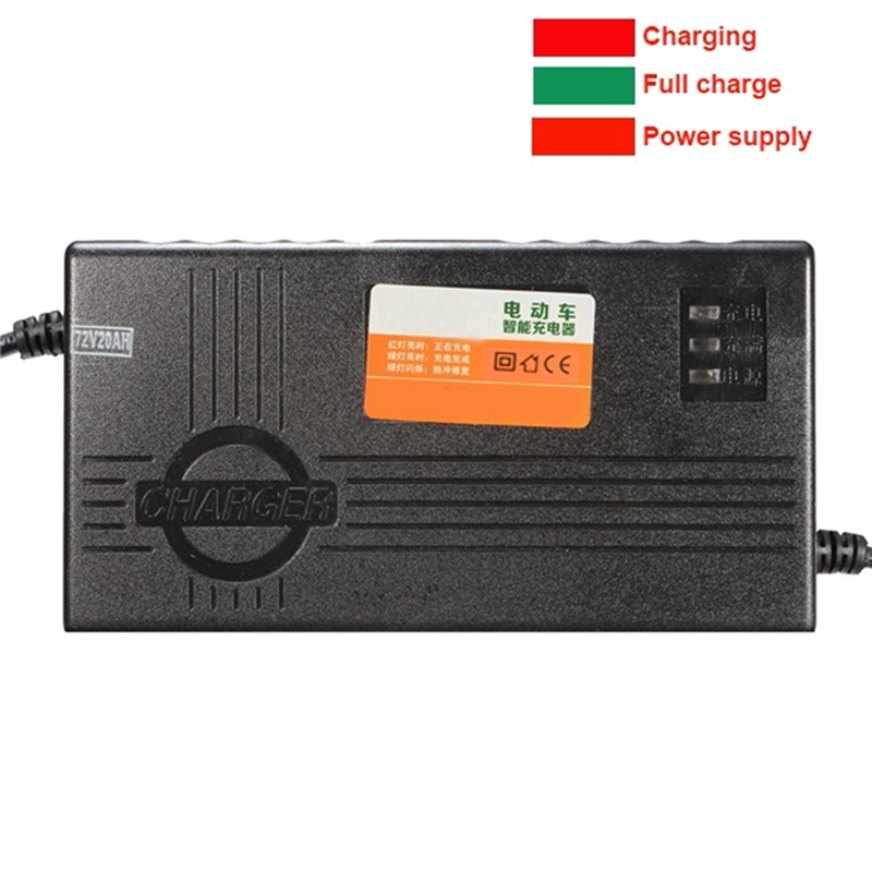 72V 20AH Motorcycle Battery Charger 6 LED Display for Scooter Wheel Lead Acid Battery Electric Bicycle Accessories
