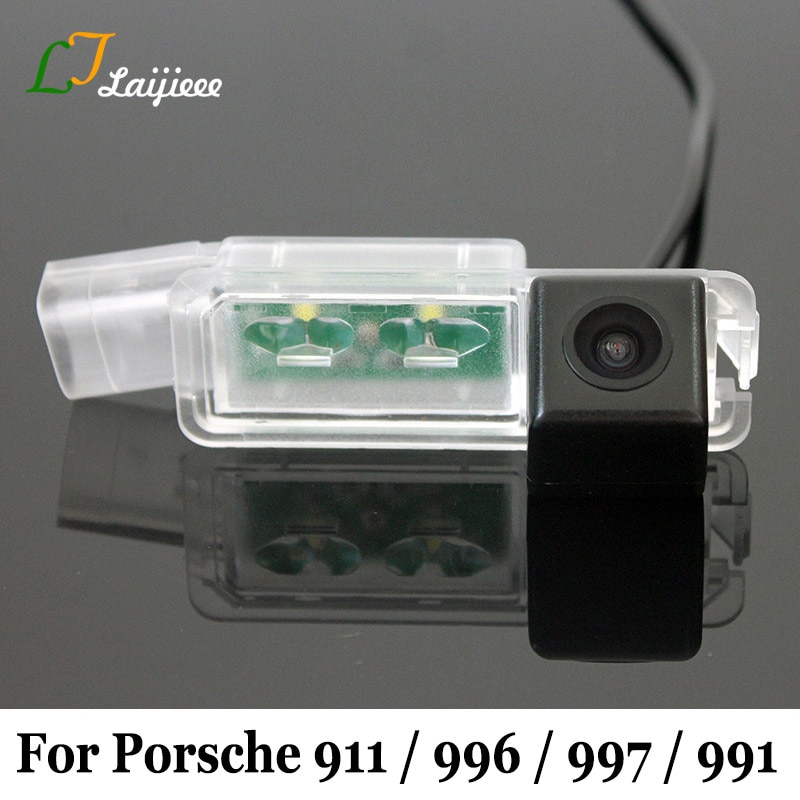 Cámara de marcha atrás para Porsche 911 996 997 991 Carrera Turbo GT / HD gran angular vista trasera de coche copia de seguridad aparcamiento juegos de cámara para Auto
