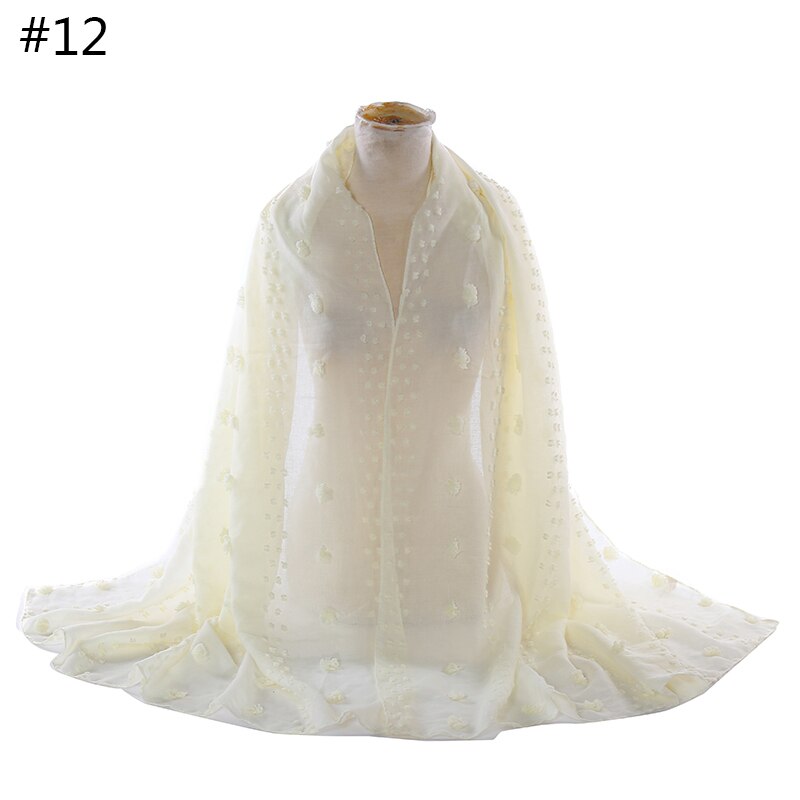 1 Pc Viscose Effen Oversize Shalws Moslim Hijab Lady Gerimpelde Wraps Vrouwen Mode Sjaals Lange Hoofd Uitlaat Islamitische Sjaal: color 12