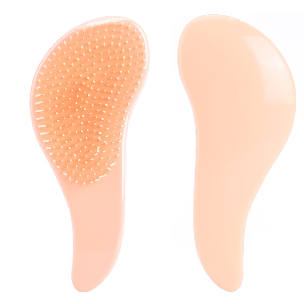 1Pcs Magic Handvat Kam Anti Statische Massage Hair Brush Tangle Ontwarren Douche Massage Haarborstel Kam Salon Hair Styling tool: Orange