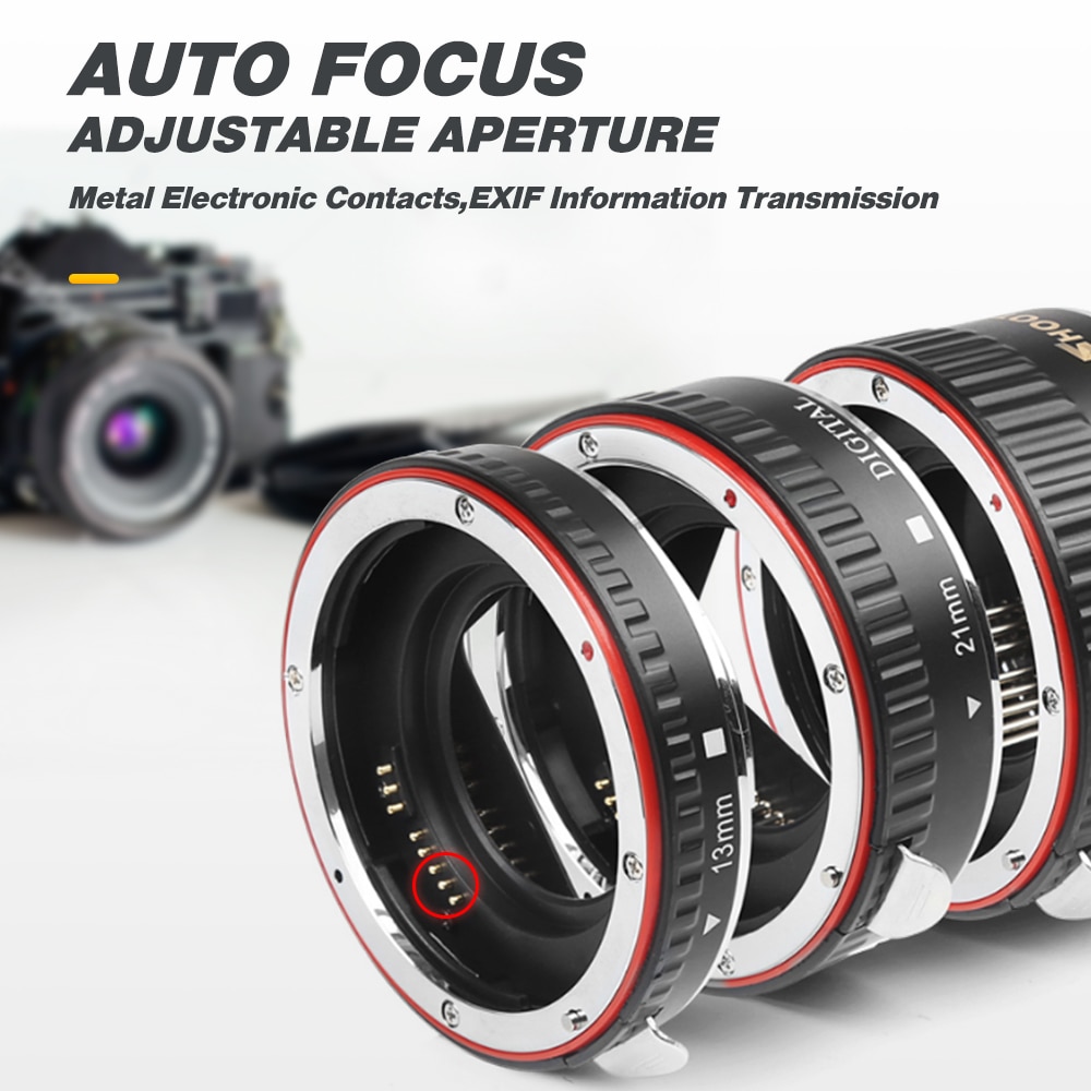 Schieten Auto Focus Macro Extension Tube Ring Voor Canon Eos EF-S Lens 1300D 1100D 1200D 1000D 4000D 700D 650D 450D 77D T6 Accessoire